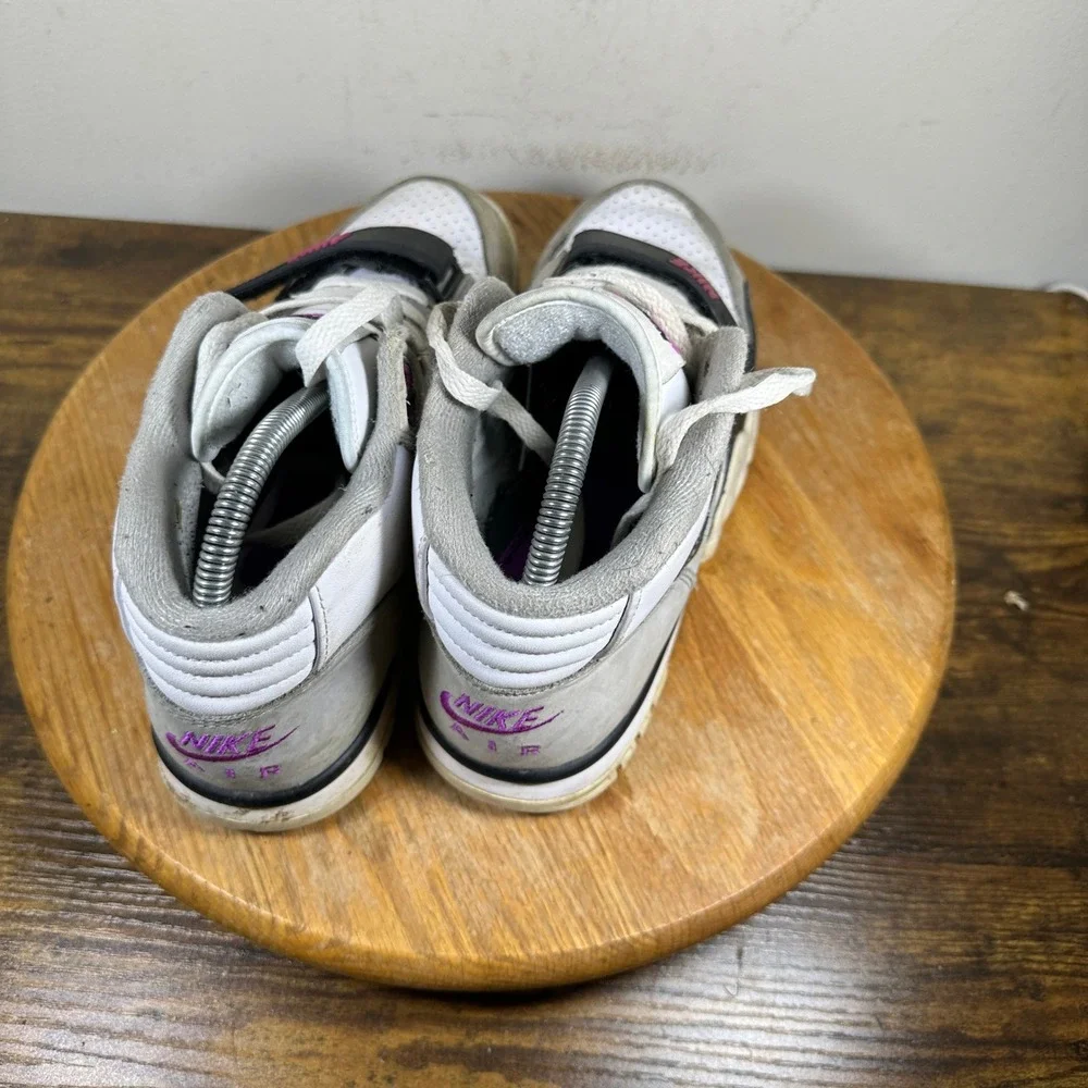 Nike Air Trainer 1 High Top Sneakers FN6885-062 Gray Purple White Mens Size 8